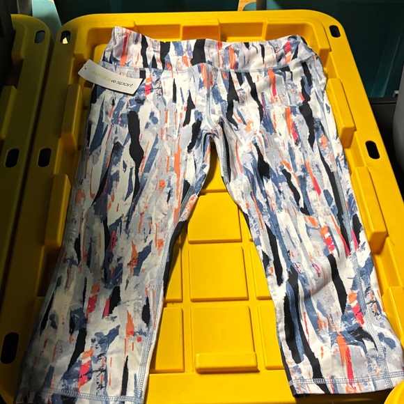 Marika women’s Leggings with Blue and Orange Pattern - Picture 1 of 4